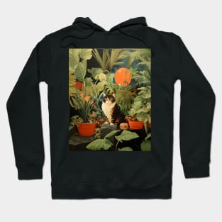 Purrfect Harmony: Cats and Plants Hoodie